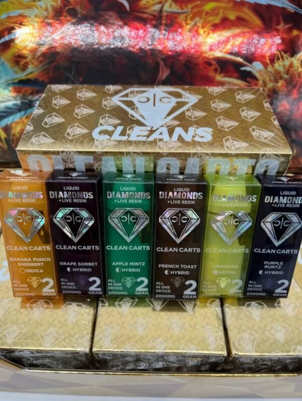 Clean Carts 2 Gram liquid diamond and live Resin Disposables