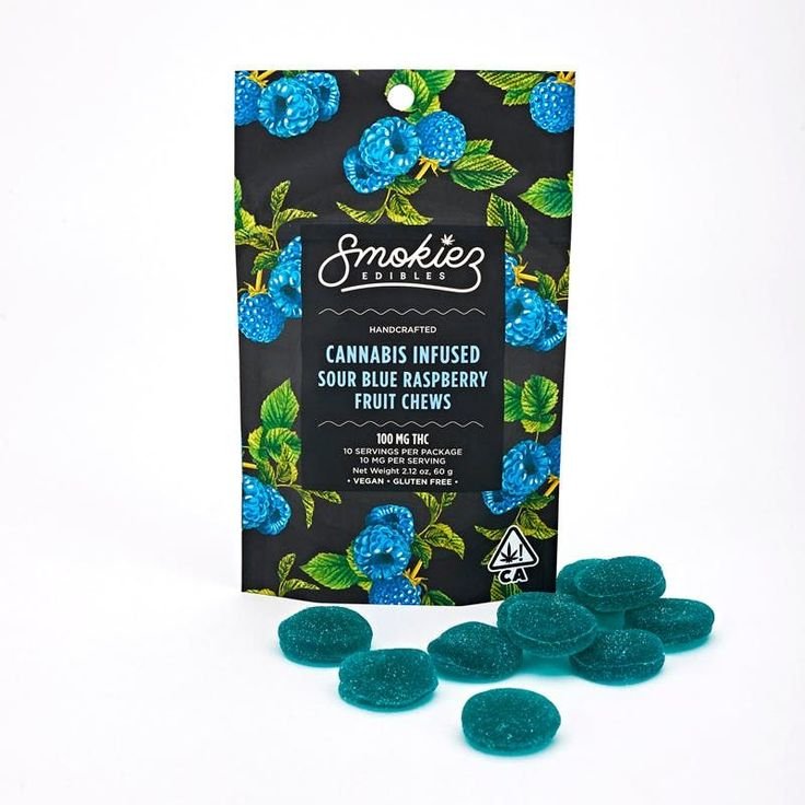 Smokiez Sour Blue Raspberry Fruit Chews Smokiez Sour Blue Raspberry Fruit Chews