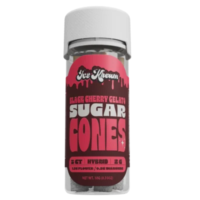 Black Cherry Gelato Sugar Cones